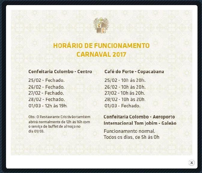 Confeitaria Colombo cardápio