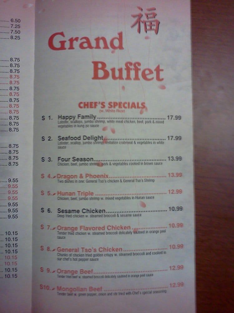 Menu at Essex Junction Grand Buffet restaurant, Essex, 66 Pearl St