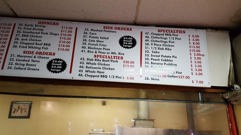 Menu At Mcdonald Bbq East Orange