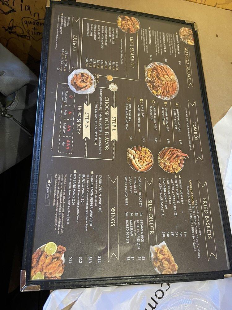 Menu at Tasty Crab House restaurant, Florence