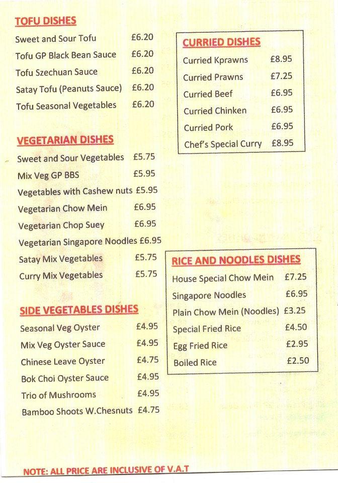 Menu At Birds Nest Restaurant, Honiton