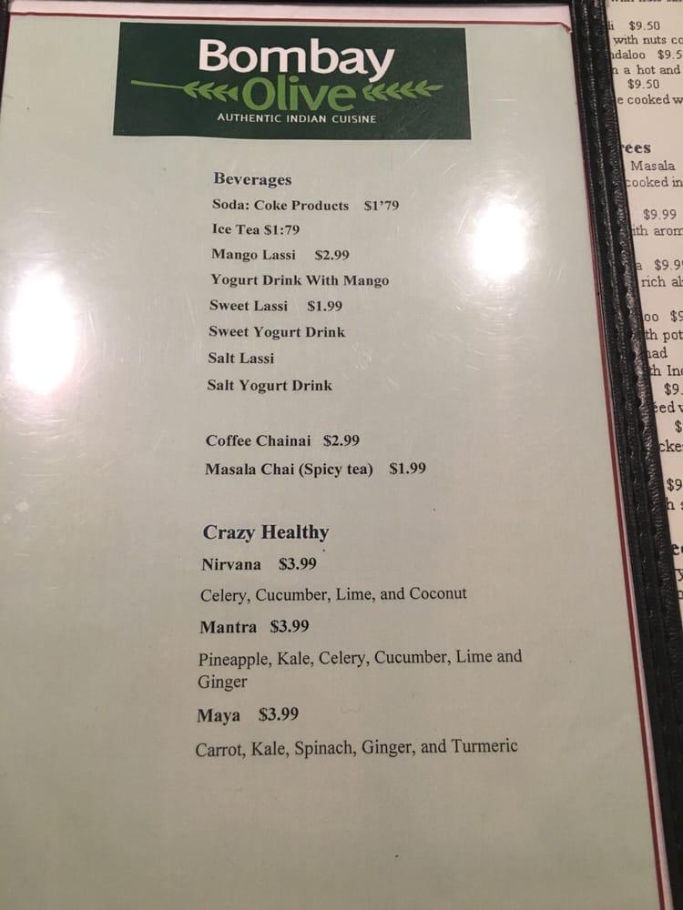 Menu at Bombay Olive Authentic Indian Cuisine desserts, Carbondale
