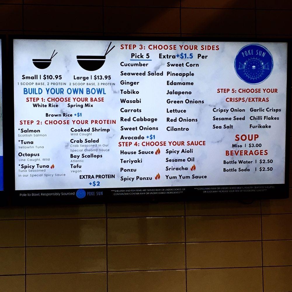 Menu at Banks Food Hall restaurant, Columbus