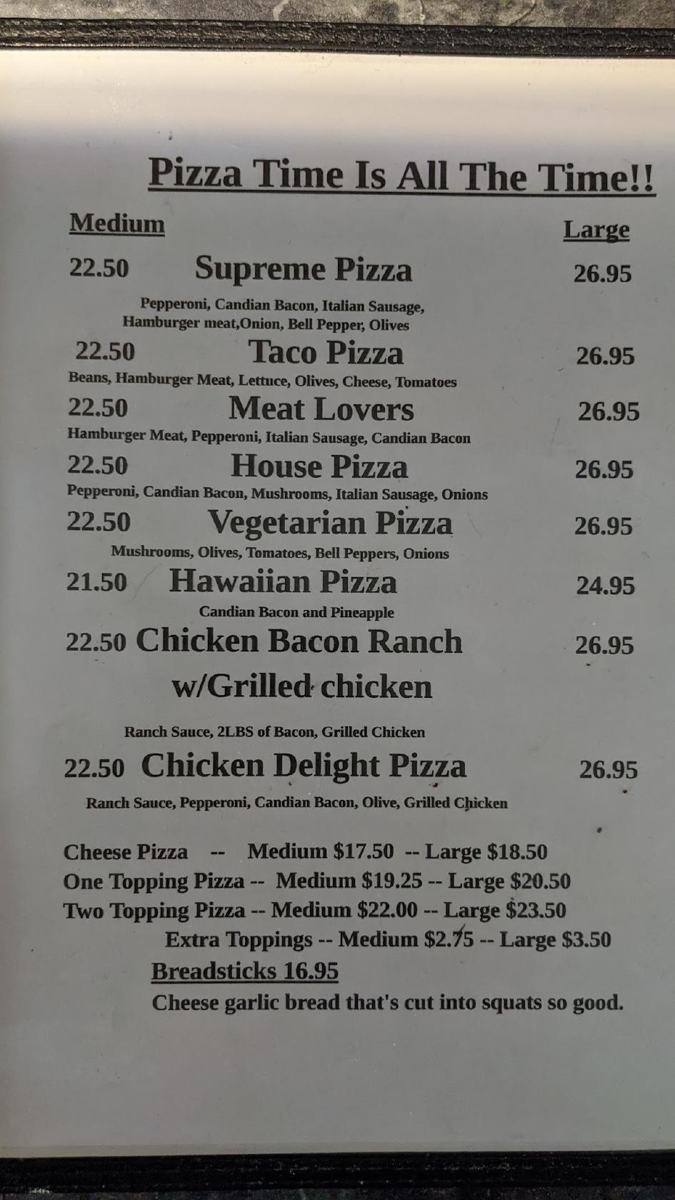 Menu at Stop N Go Cafe, Kenai, Spruce Haven St