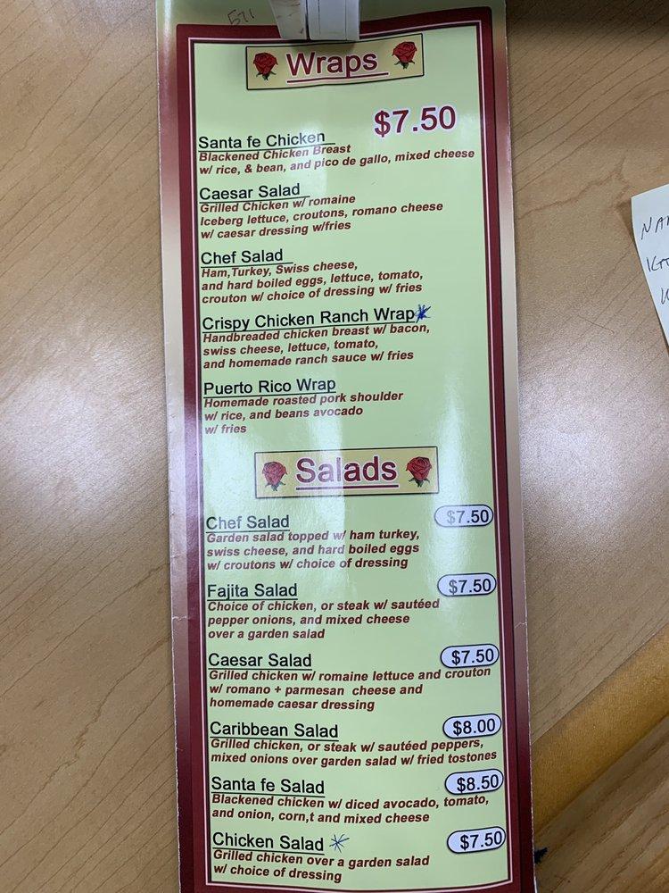 Menu at Rosas Deli, Perth Amboy