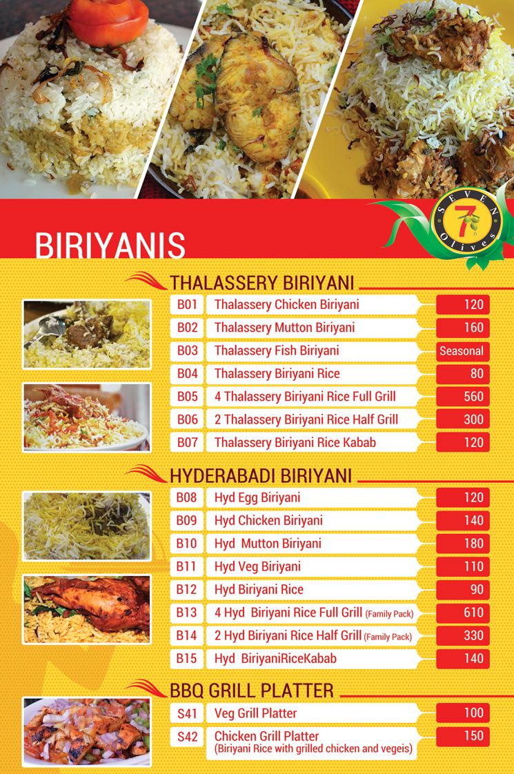 Menu at 7 Olives, Bengaluru, 548/