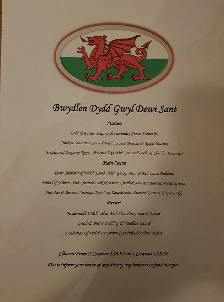 Menu at The Tal Y Cafn pub & bar, Tal-y-cafn