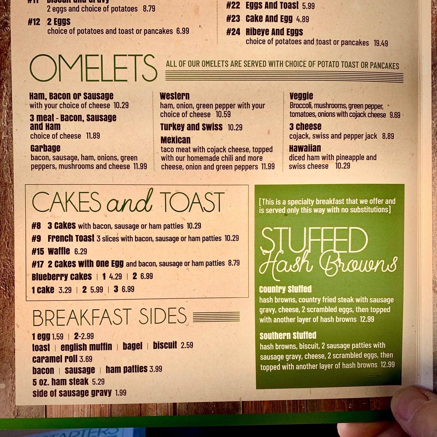 Menu at Northside Cafe, Grand Forks