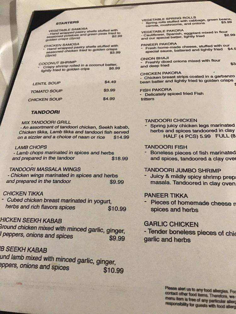Menu at Ashoka The Great Cuisine Of India restaurant, Artesia