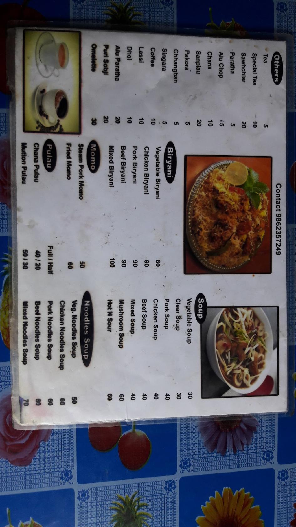 Menu at The Captains Restaurant, Aizawl