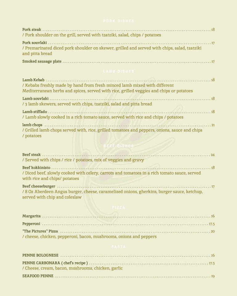 Menu At Zante Food Restaurant, Airdrie