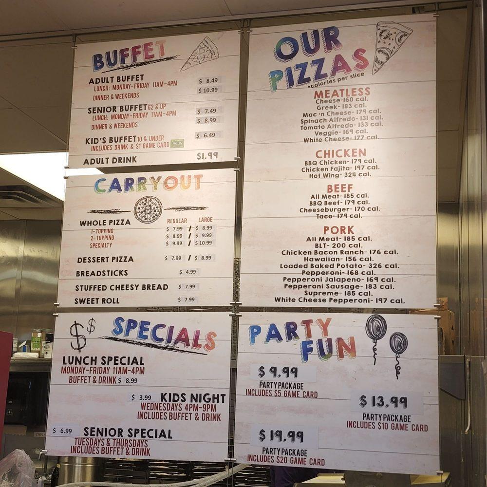 Menu At Stevi B's Pizza Buffet Pizzeria, Stockbridge