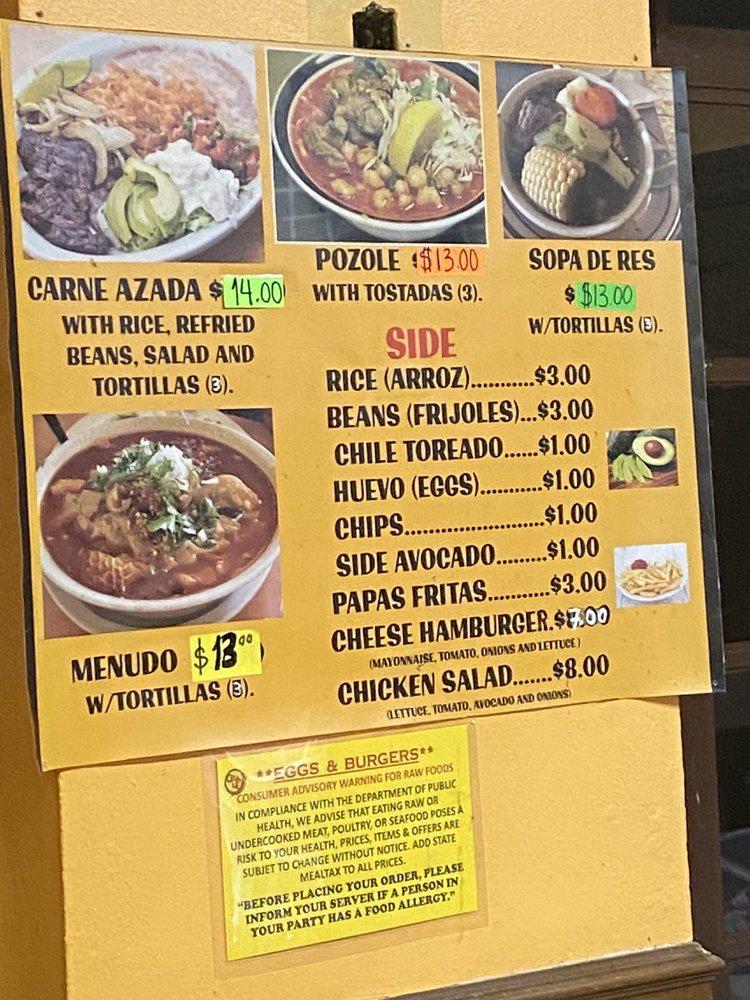 Menu at Orale Taqueria 2 restaurant, Providence, Chalkstone Ave