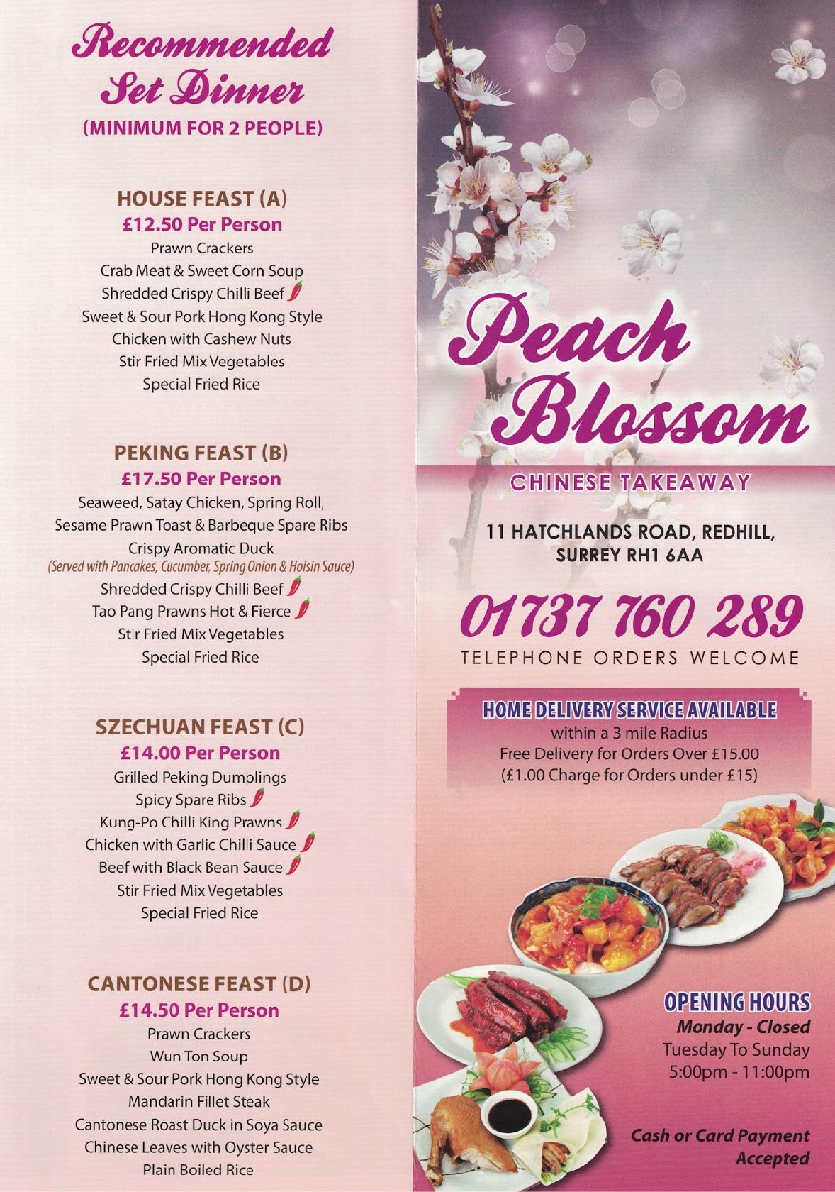 peach blossom chinese new year menu 2025