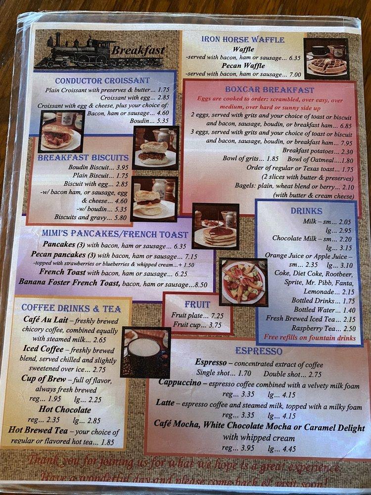 Menu at The Coffee Depot cafe, Scott