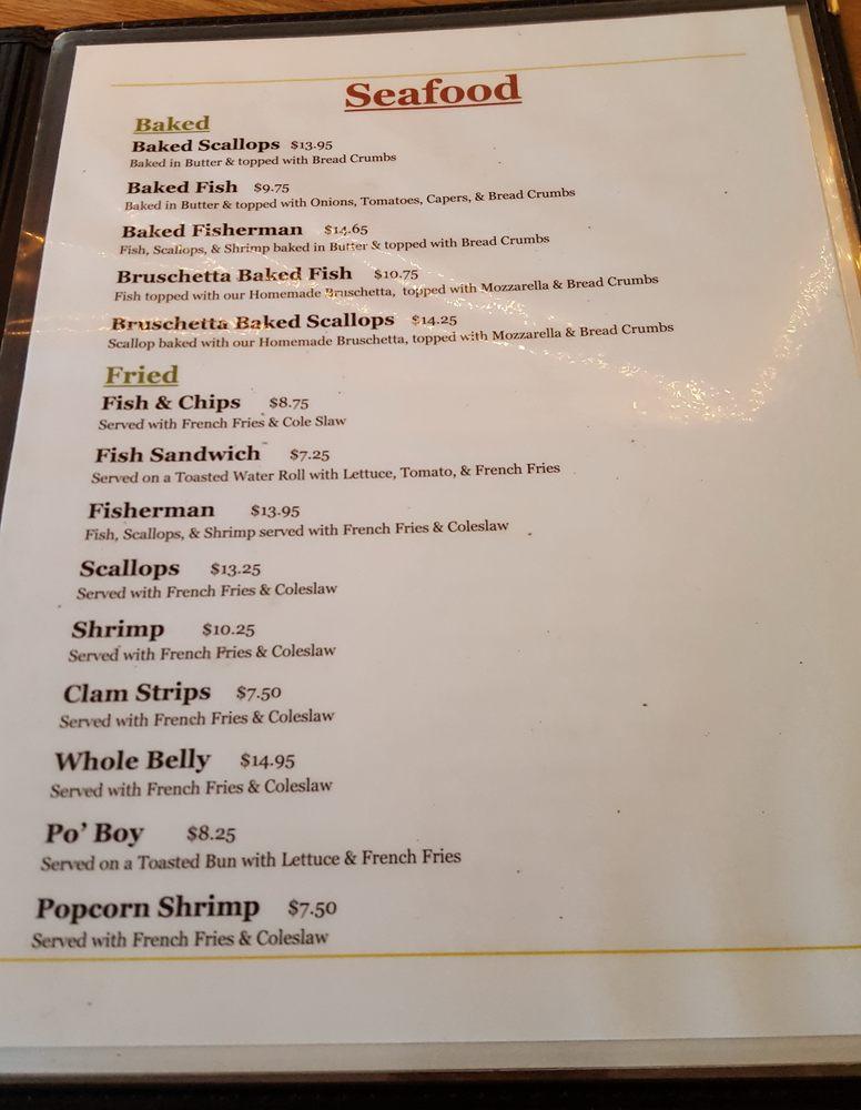 Menu at Buccaneer Lounge pub & bar, Agawam