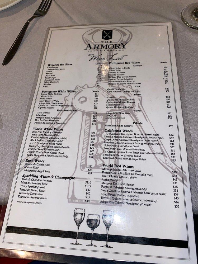 Menu at The Armory NJ restaurant, Perth Amboy