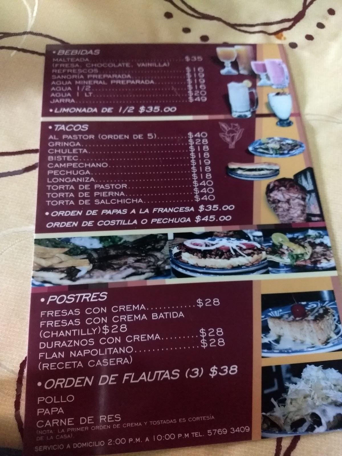 Menu at Pozoleria Los Alcatraces restaurant, Ecatepec de Morelos, C ...