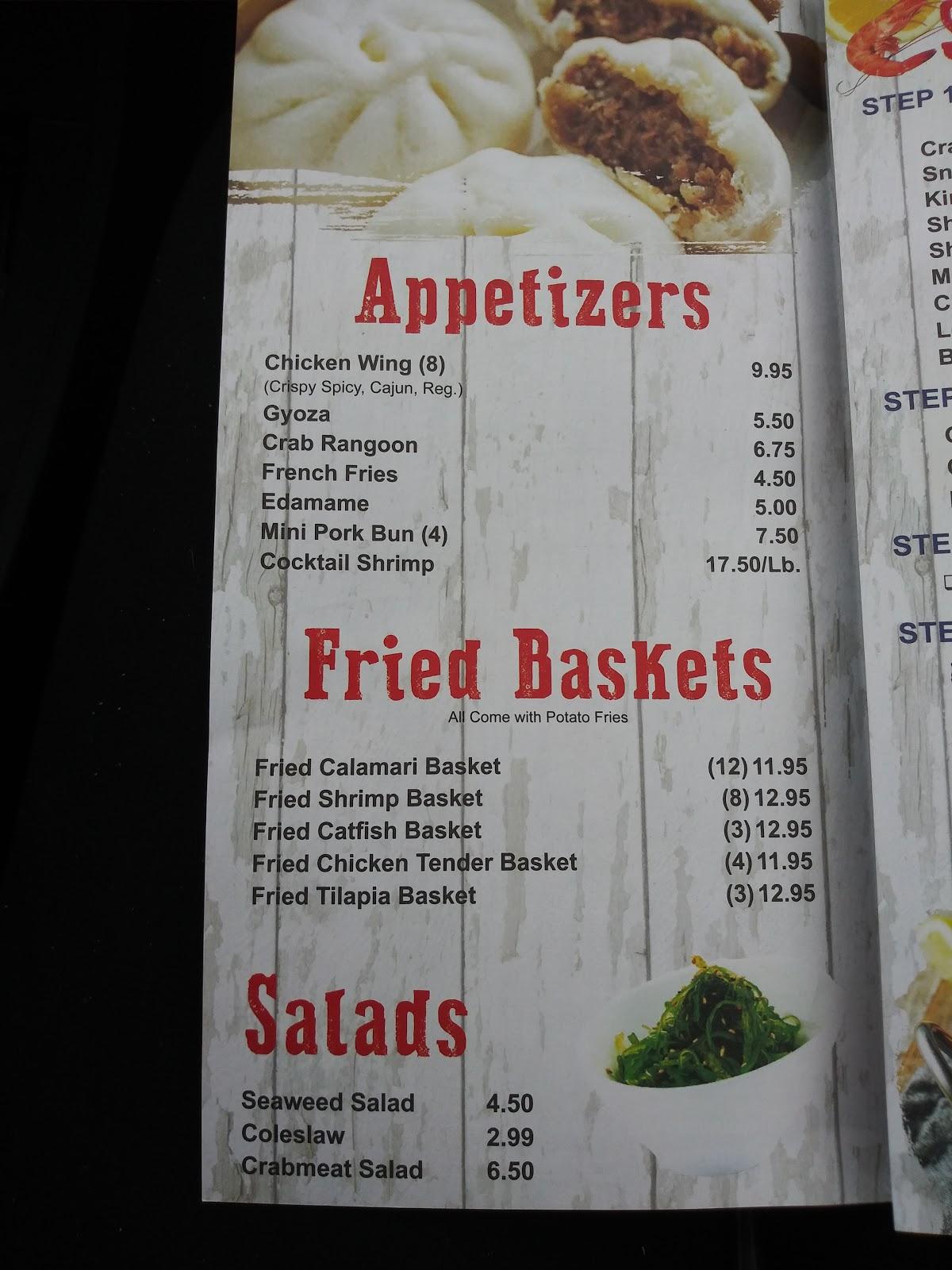 Menu at Crazy Crab restaurant, Fitchburg