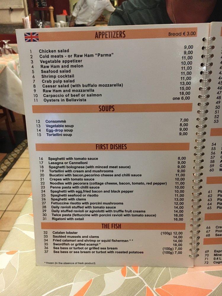 Menu di La Tavernetta 