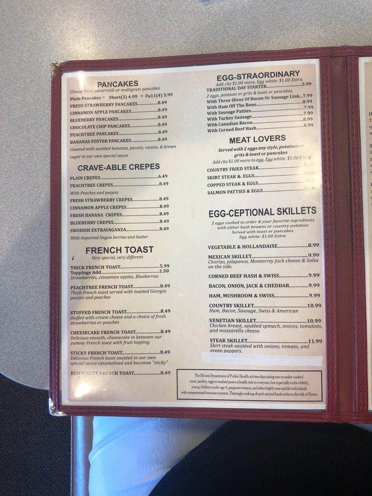 Menu at Peachtree Cafe, Matteson