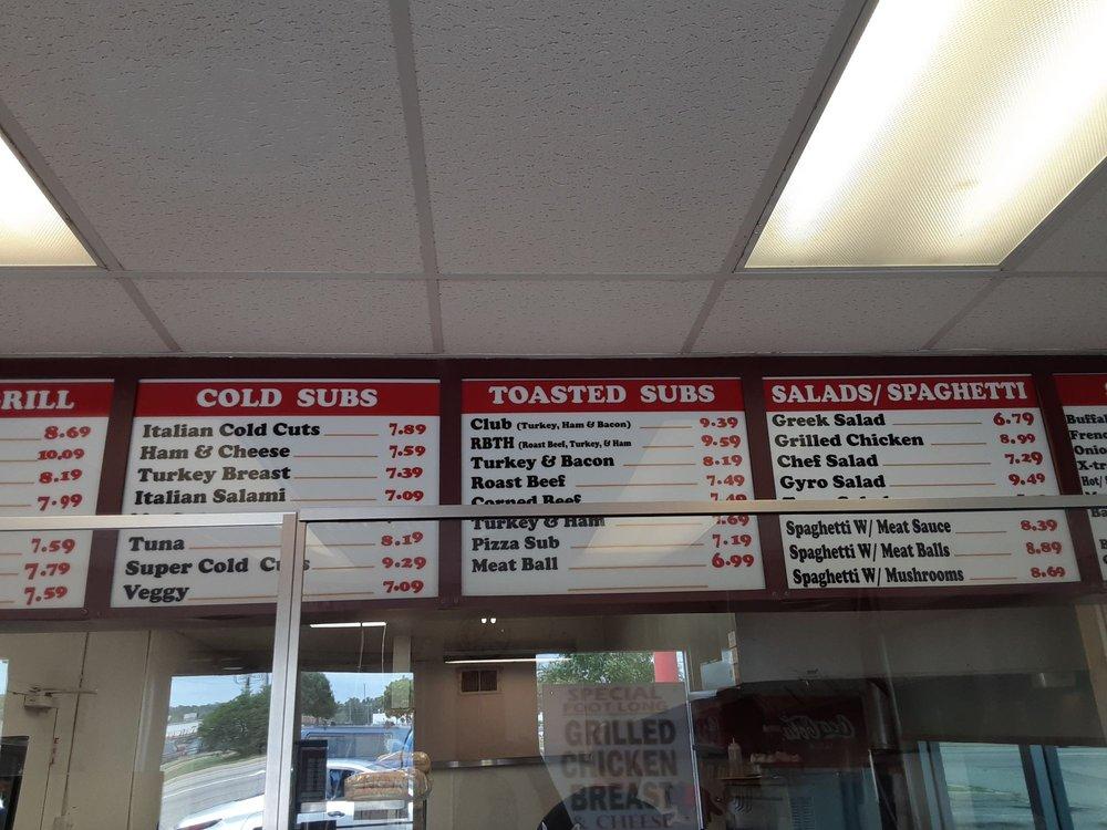 Menu at Sub Central restaurant, Richmond, Midlothian Turnpike