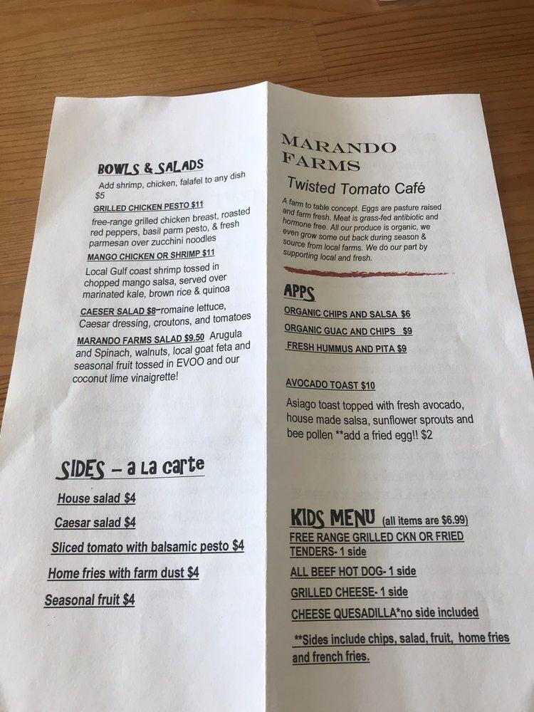 Menu at Marando Farms & Ranch pub & bar, Davie