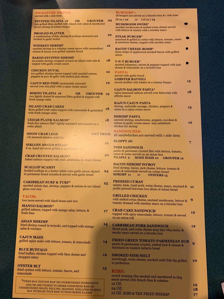 Menu at Oyster Bay Seafood Cafe, Lawrenceville