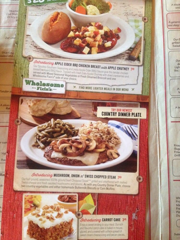 Menu at Cracker Barrel Old Country Store, Terre Haute
