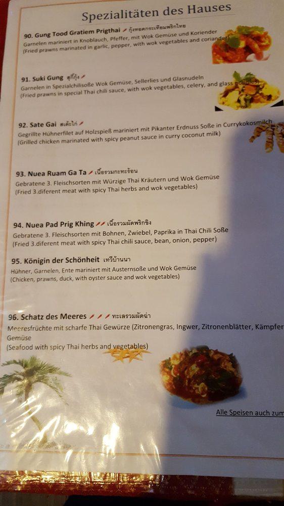 Carta de Chang Thai Restaurant, Osterhofen