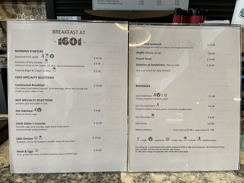 Menu At 1601 Lounge Pub & Bar, Miami