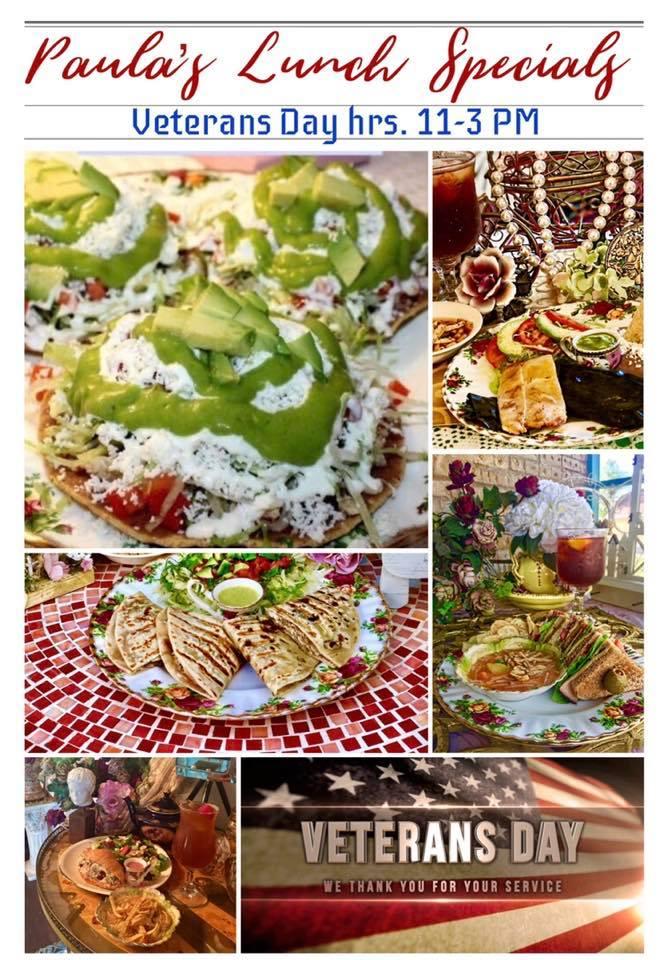 Menu at Paula's Tea House & Deli restaurant, Hidalgo