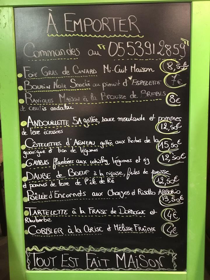 Menu at Restaurant le CHABROT, Ribérac