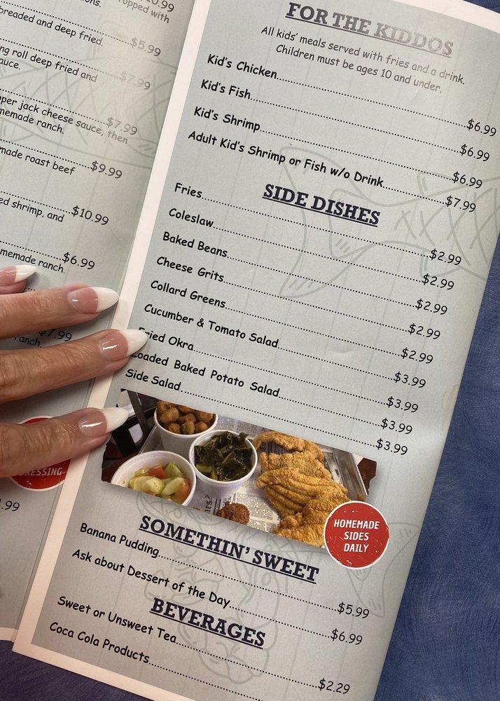 Menu at Shannon's Seafood Kitchen restaurant, Pensacola