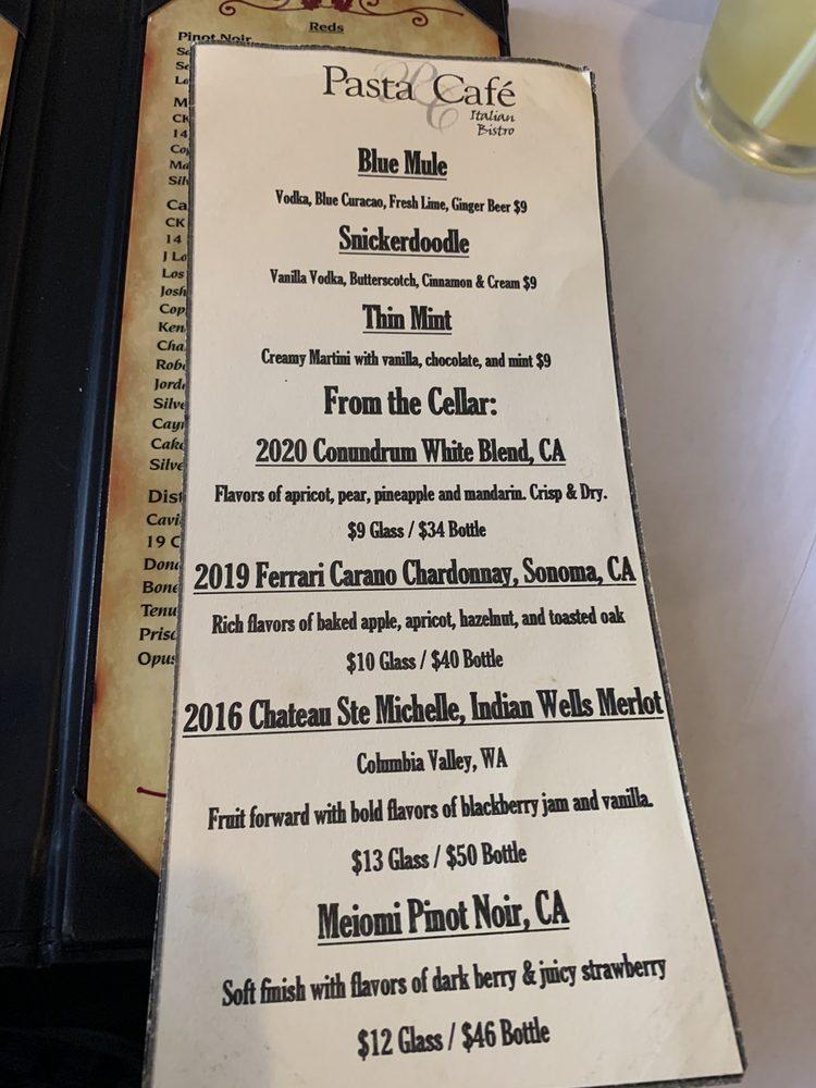 Menu at Pasta Cafe Italian Bistro, Roswell, N Main St
