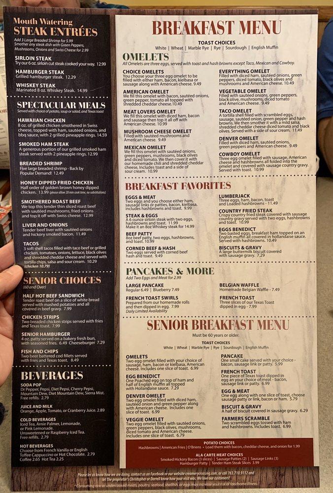 Menu at Rusty Cow Family Restaurant, Circle Pines