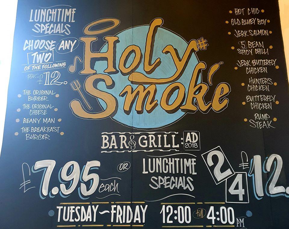 Holy Smoke Bar Grill Holy Smoke Bar Grill Stafford Rd In Cannock Restaurant Reviews