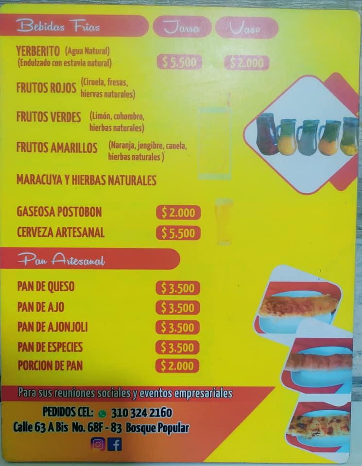 Menu at La Paella De Carlitos restaurant, Bogotá, Cl. 63a Bis 68f83