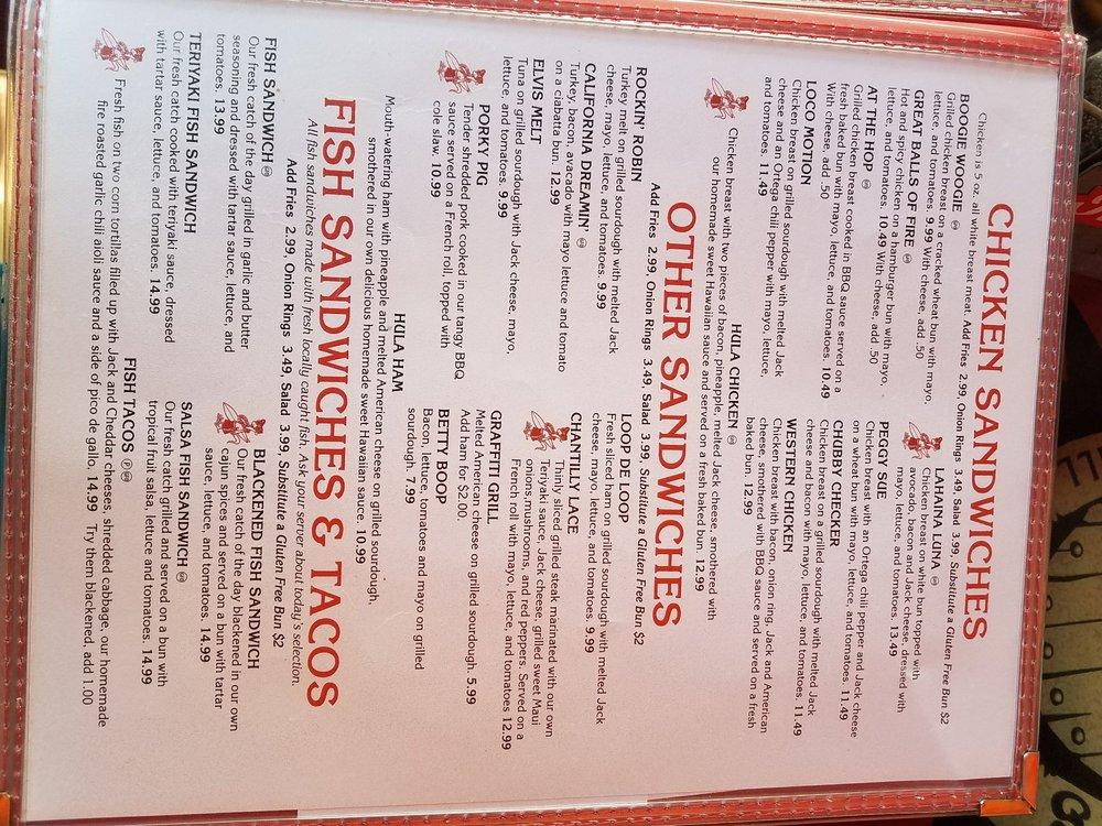 Menu at Cool Cat Cafe Maui, Lahaina, 658 Front St 160
