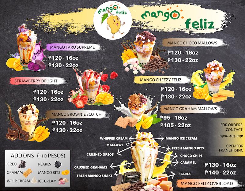 Menu at Mango Feliz - Marikina restaurant, Marikina