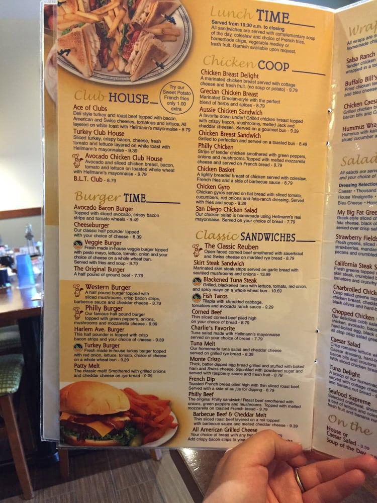 Menu at Blueberry Hill Breakfast Cafe, Oak Brook, Butterfield Rd