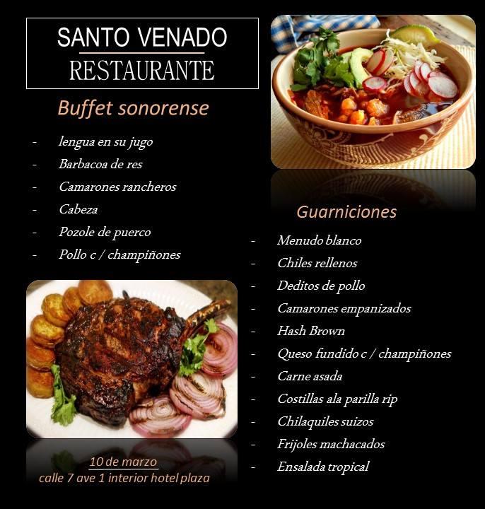 Menu at Santo Venado Restaurante, Agua Prieta