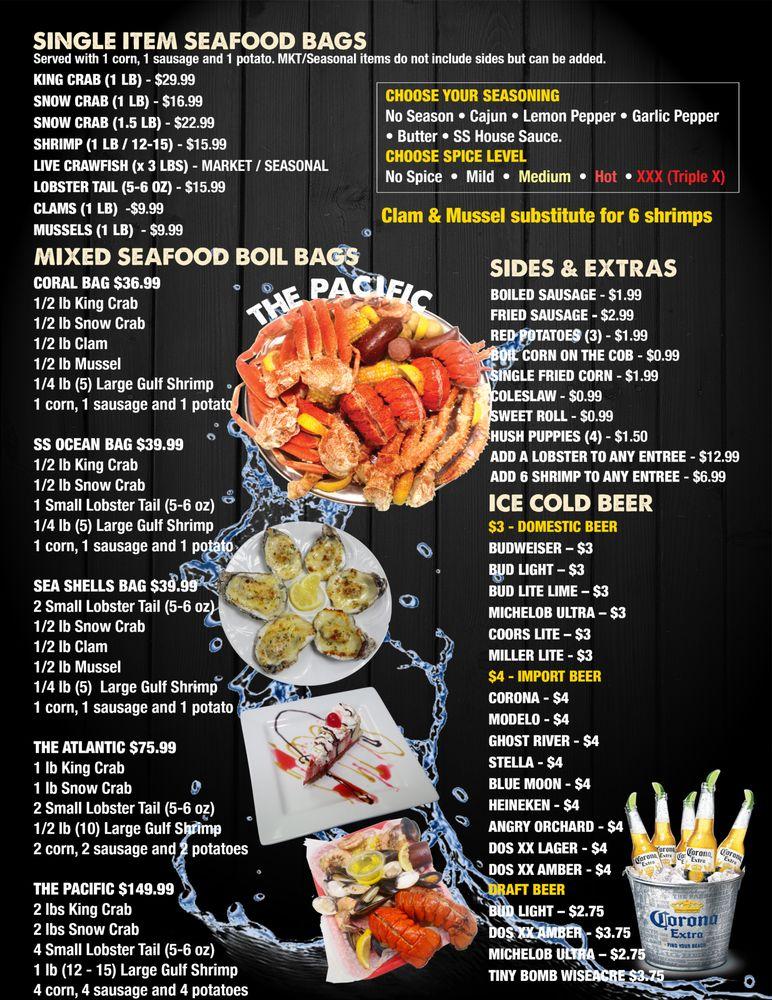 mardi gras seafood shack menu