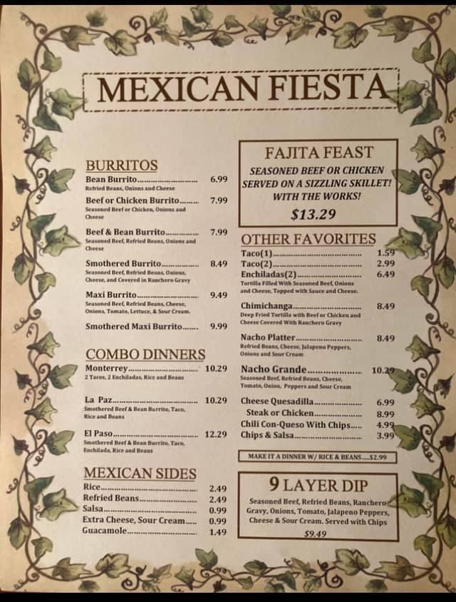 Menu at Haystax Restaurant, Eustis