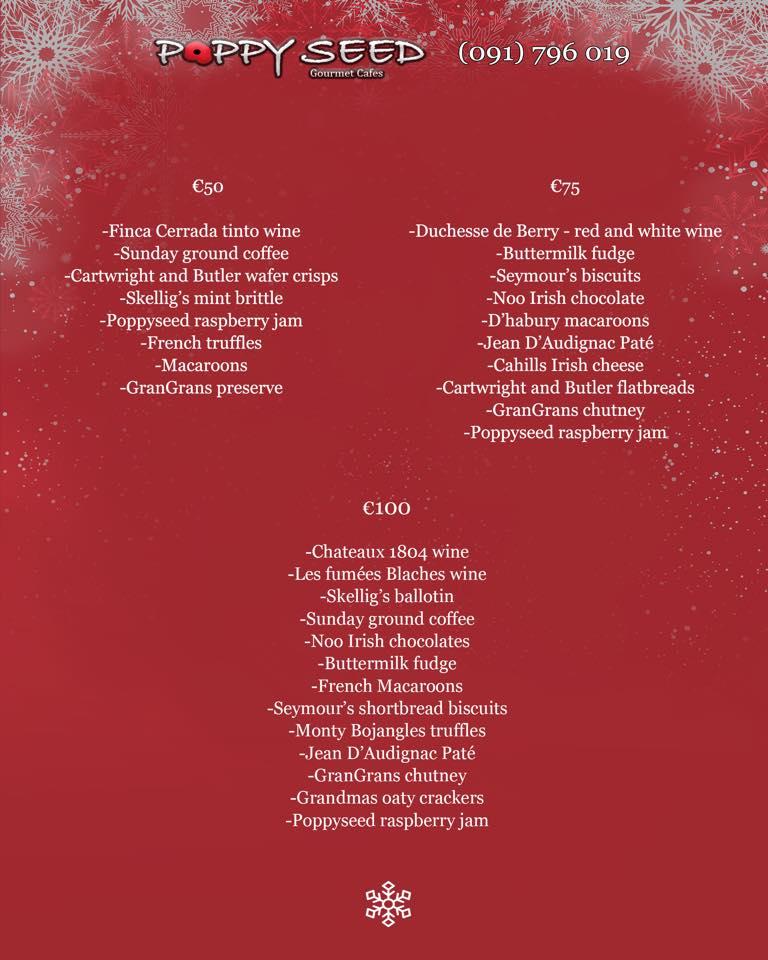 Menu at PoppySeed Clarinbridge cafe, Clarinbridge, The Bridge Centre