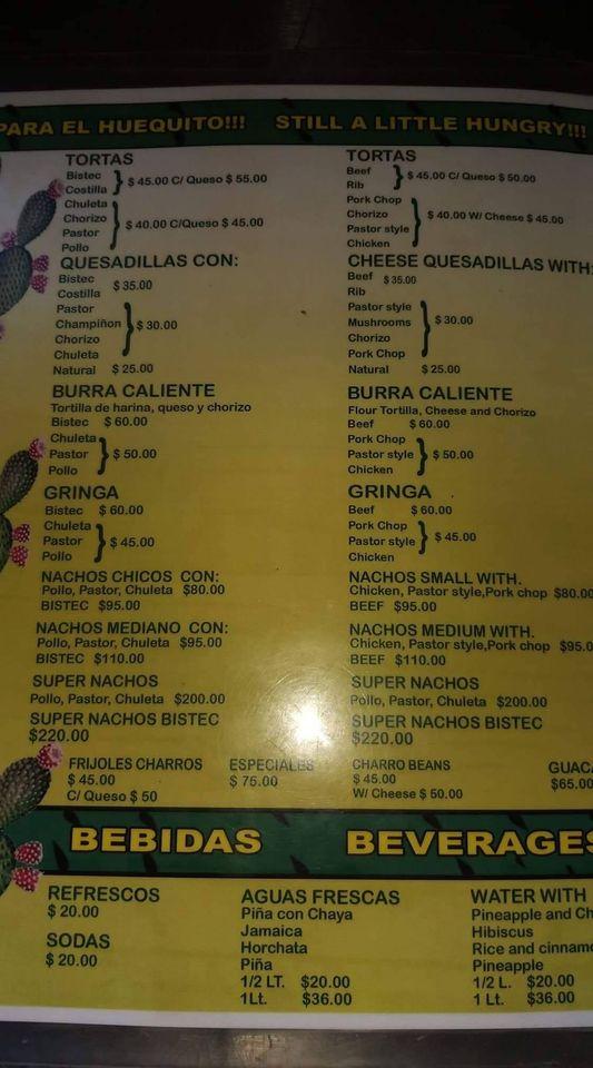 Menu at Los Nopales (cozumel) restaurant, San Miguel de Cozumel, Av ...