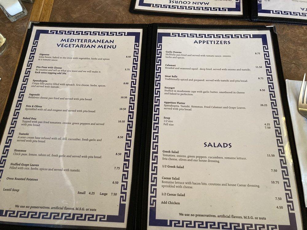Menu at Oil Lamp pub & bar, Edmonton