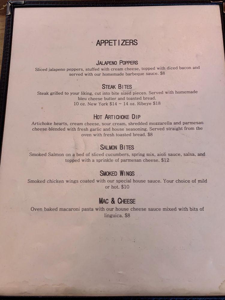 Menu at The Grove Restaurant & Bar, Stevinson