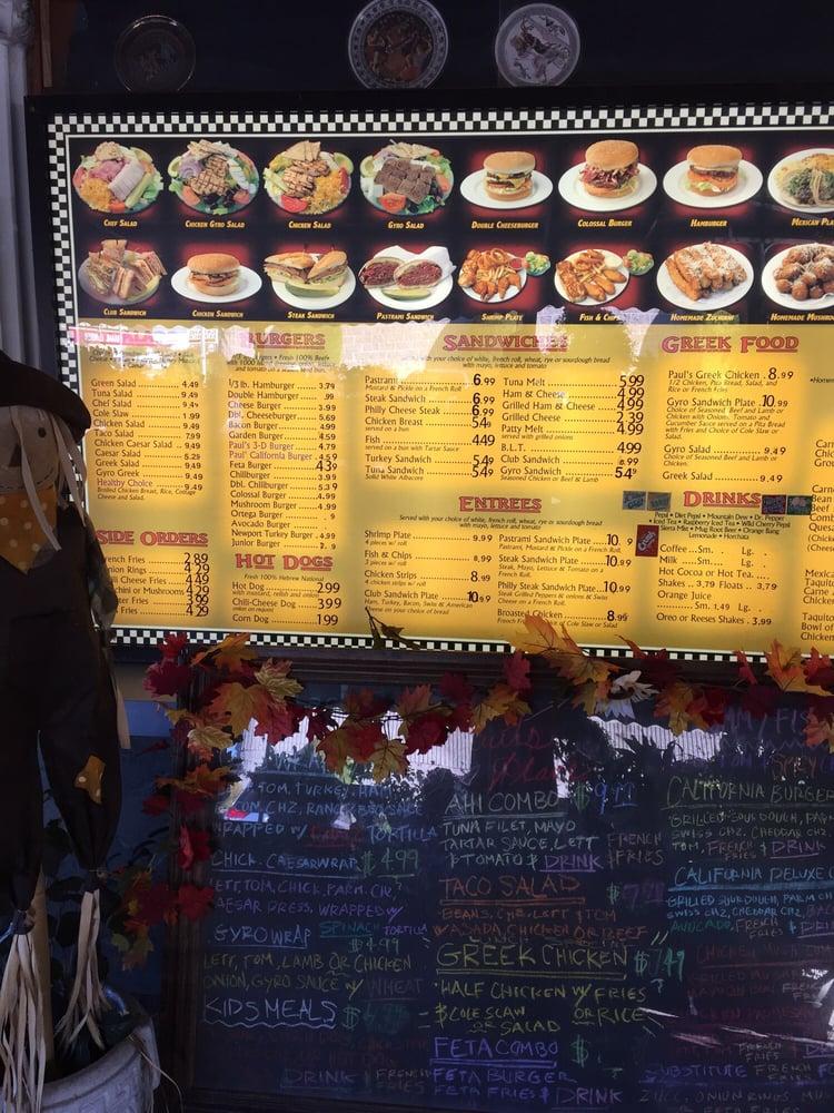 Menu at Paul's Place restaurant, Los Alamitos, Los Alamitos Blvd 2332
