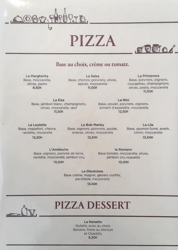 Menu au La popote en famille restaurant, Molières